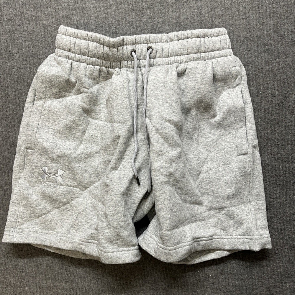 Men's Under Armour‎ Rival Fleece Big Logo Shorts Gray Size Small